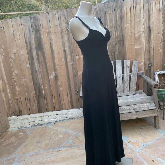 Laundry by Shelli Segal black maxi dress size 2 petite - Picture 3 of 10